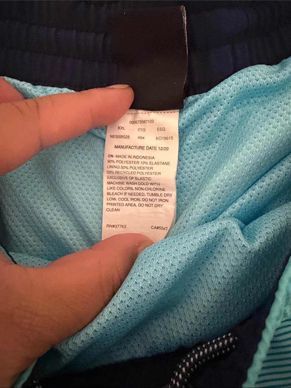 Nike Men’s Teal to Navy Layered Wave Swim Trunks size XXL